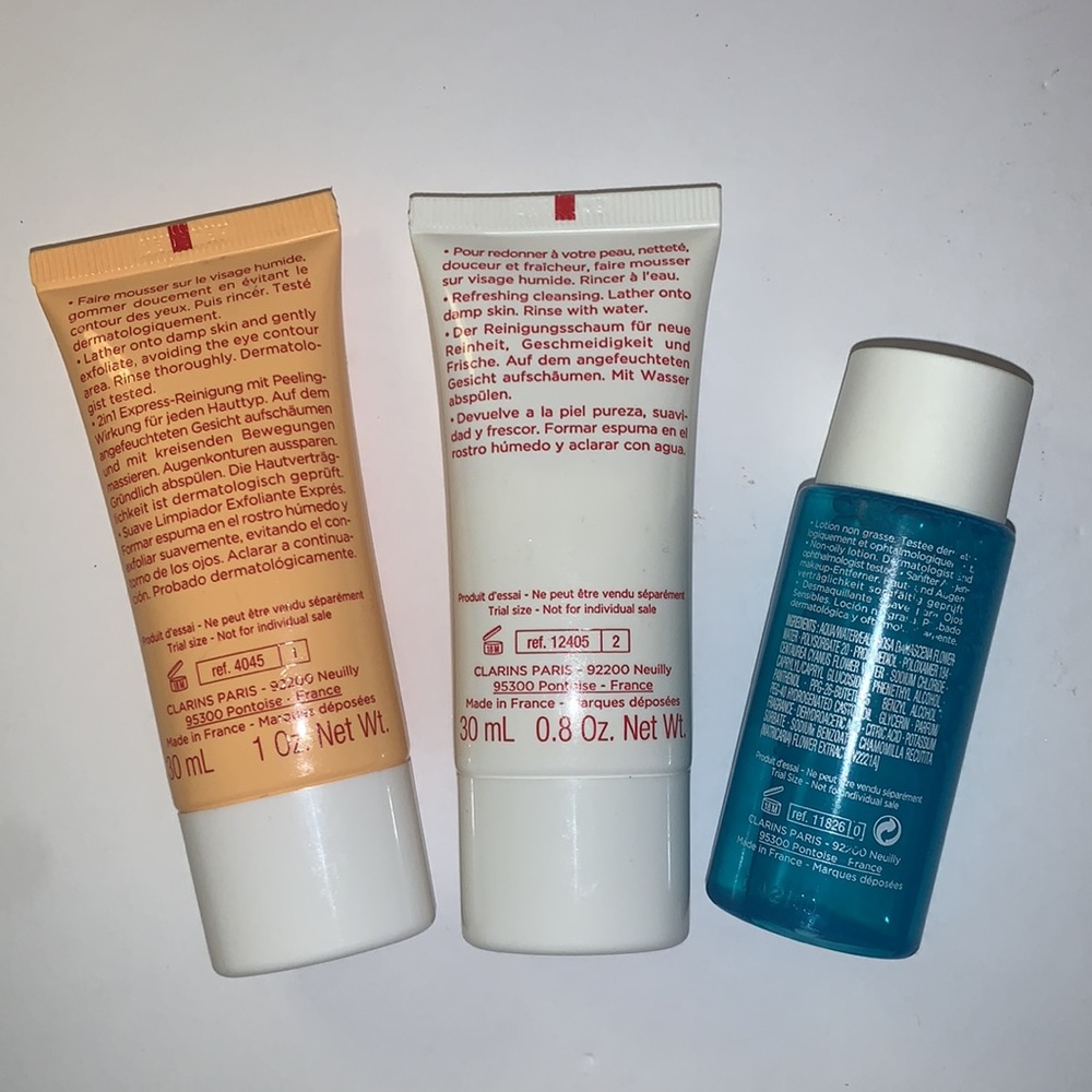 9 Piece Clarins Skincare Set Cleansers Moisturizer - Picture 4 of 9